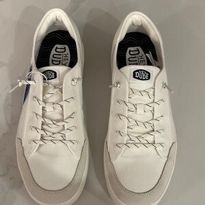 Hey Dude Men's White Sneakers